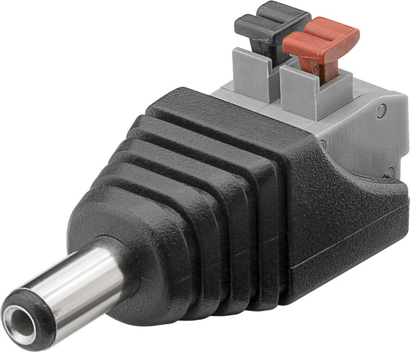 Goobay 76748 kabel kønsskifter Terminal Block 2-pin DC (5.50 x 2.10 mm) Sort