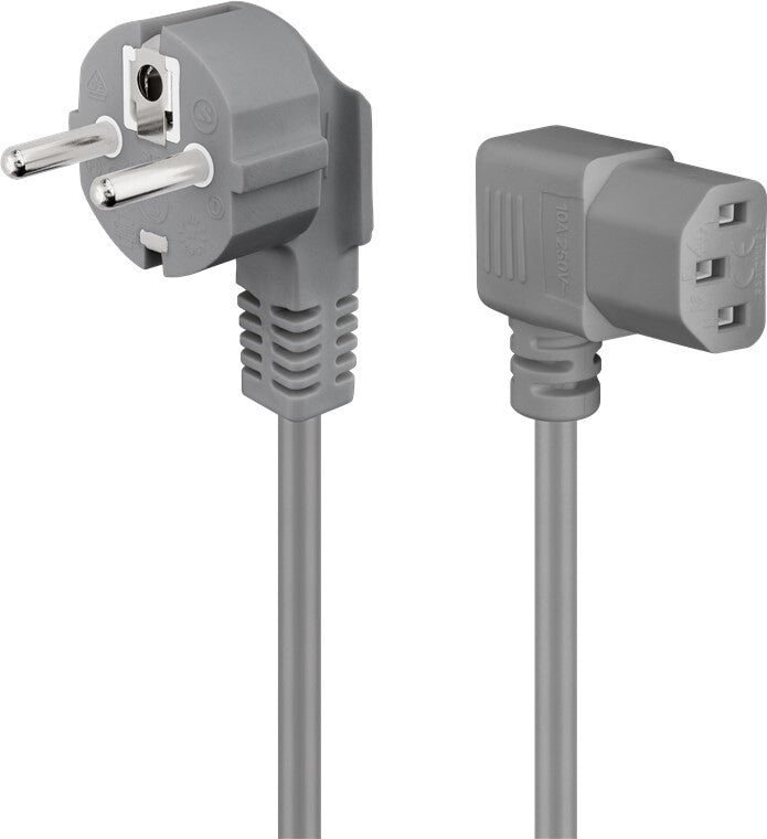 Goobay 50079 el-ledning Grå 2 m Strømstik type F IEC C13