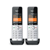 Gigaset COMFORT 500HX duo Analog/DECT-telefon Nummervisning Sort, Sølv