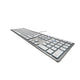 CHERRY KC 6000 Slim tastatur Universel USB AZERTY Belgisk Sølv, Hvid