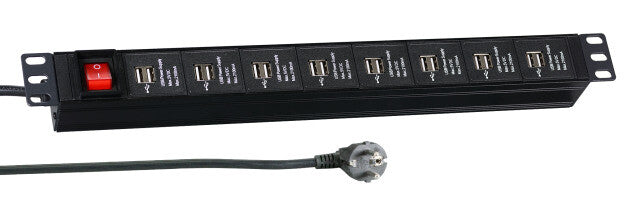 EFB Elektronik EK631USB.1 stikdåse 3 m Indendørs Sort