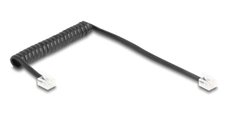 DeLOCK 90201 telefonkabel 1 m Sort