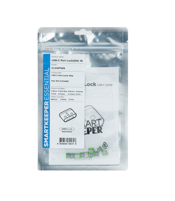 Smartkeeper CL04P1GN portblokering USB Type-C Grøn Plast 10 stk