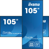 iiyama LH10551UWS-B1AG skilte display Digital fladpaneldisplay 2,66 m (104.7") LED 500 cd/m² UltraWide 5K HD Sort 24/7