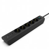 Inca IPW-44TU overspændingsbeskytter Sort 5 AC stikkontakt(er) 230 V 1,5 m