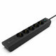 Inca IPW-44TU overspændingsbeskytter Sort 5 AC stikkontakt(er) 230 V 1,5 m
