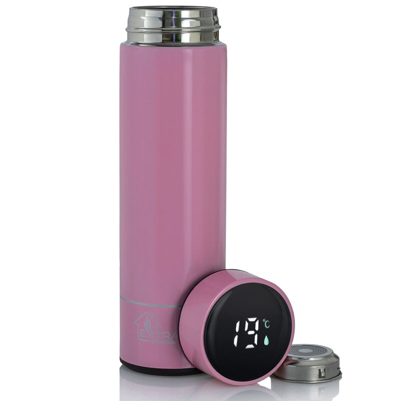 Extralink MUG-SMART500 PINK rejsekrus 500 ml Lyserød Rustfrit stål