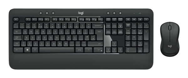 Logitech 920-008677 tastatur Mus inkluderet Universel RF trådløst QWERTZ Schweizisk Sort