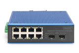 Digitus DN-651147 netværksswitch Ikke administreret Fast Ethernet (10/100) Strøm over Ethernet (PoE) Sort, Blå