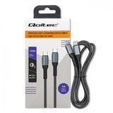Qoltec 52357 USB-kabel USB 2.0 1 m USB C 0,48 Gbit/sek. 100 W Sort