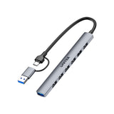 UNITEK H1209AGY01 interface hub USB Type-C 5000 Mbit/s Grå
