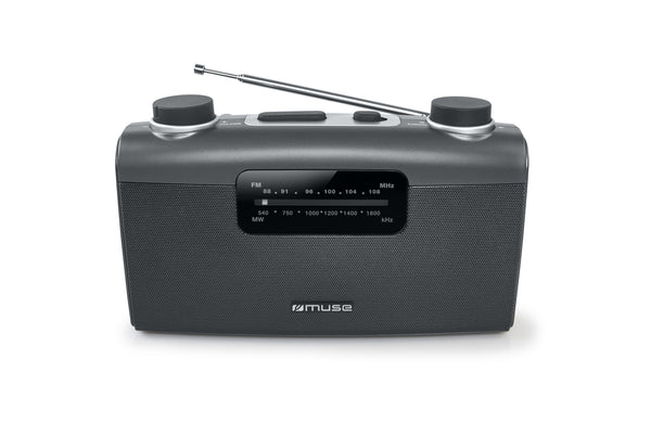 Muse M-058 R Bærbar Analog Sort, Grå