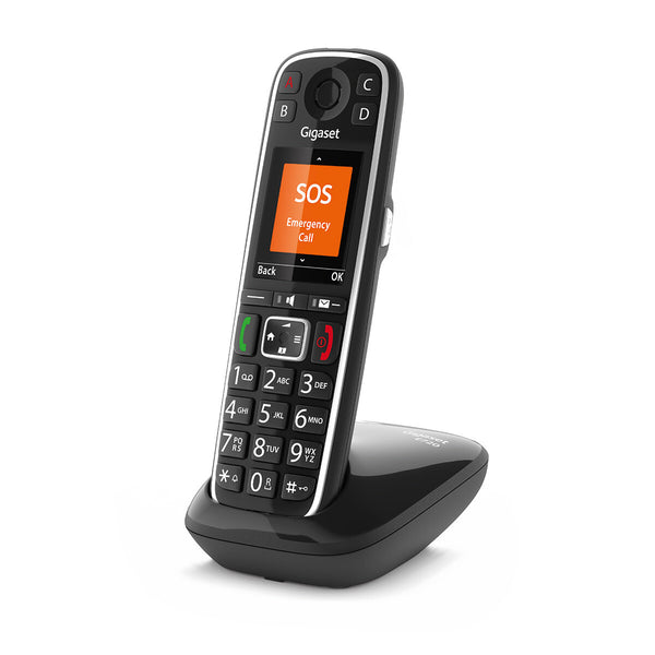 Gigaset E720 Analog/DECT-telefon Nummervisning Sort