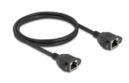 DeLOCK 90784 netværkskabel Sort 1 m Cat6a S/FTP (S-STP)
