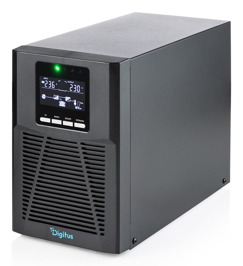 Digitus DN-170130 UPS-enhed Dobbeltkonvertering (online) 1 kVA 1000 W 4 AC stikkontakt(er)