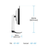 BenQ EX271UZ computerskærm 67,3 cm (26.5") 3840 x 2160 pixel 4K Ultra HD OLED Sort, Hvid