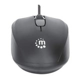 Manhattan 190190 mus Kontor Ambidextrous USB Type-A Optisk 1000 dpi