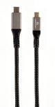 Gembird CCBP-USB3-CMCM100-1.5M USB-kabel USB 3.2 Gen 2 (3.1 Gen 2) 1,5 m USB C 20 Gbit/sek. 100 W Sort, Sølv