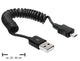 DeLOCK USB 2.0-A/USB micro-B 0.6m USB-kabel 0,6 m USB A Micro-USB B 0,48 Gbit/sek. Sort