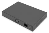 Digitus DN-95355 netværksswitch Ikke administreret Gigabit Ethernet (10/100/1000) Strøm over Ethernet (PoE) 1U Sort