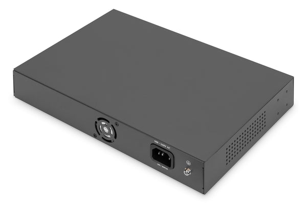 Digitus DN-95355 netværksswitch Ikke administreret Gigabit Ethernet (10/100/1000) Strøm over Ethernet (PoE) 1U Sort