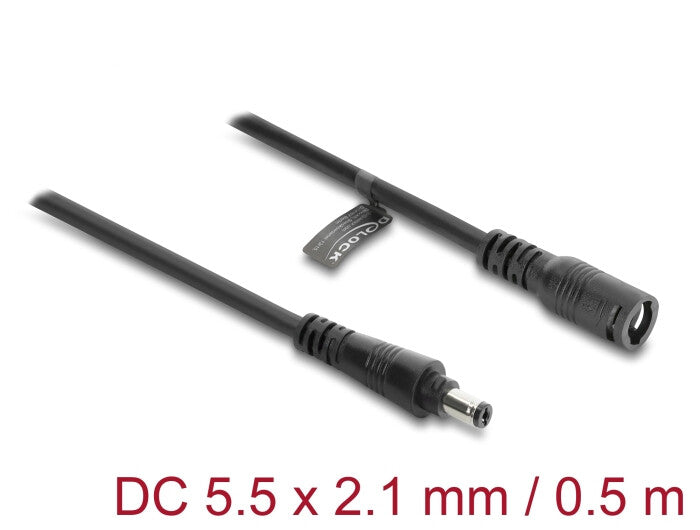 DeLOCK 67388 el-ledning Sort 0,5 m DC