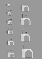 Goobay 17078 kabelholder Hvid 100 stk