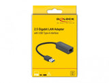 DeLOCK 66646 kabel kønsskifter USB 3.2 Gen 1 RJ45 Sort