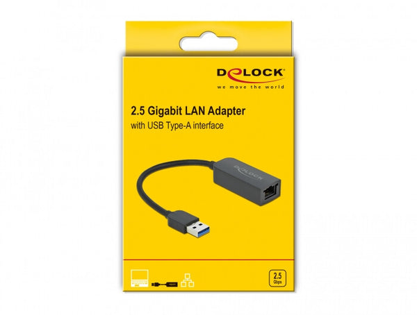 DeLOCK 66646 kabel kønsskifter USB 3.2 Gen 1 RJ45 Sort