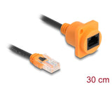 DeLOCK 90804 netværkskabel Sort, Orange 0,3 m Cat5e U/UTP (UTP)