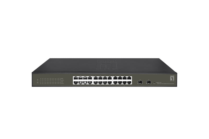 LevelOne GES-2126 netværksswitch Administreret L2 Gigabit Ethernet (10/100/1000) Sort