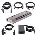 StarTech.com 5G7AIBS-USB-HUB-EU interface hub USB 3.2 Gen 1 (3.1 Gen 1) Type-B 5000 Mbit/s Grå