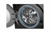 LG F6WV710P2S vaskemaskine Front-læsning 10,5 kg 1600 rpm Sort, Rustfrit stål