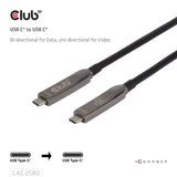 CLUB3D CAC-2580 USB-kabel 15 m USB C 10 Gbit/sek. 60 W Sort