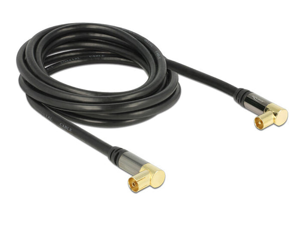 DeLOCK 88916 koaxial kabel RG-6/U 3 m IEC Sort