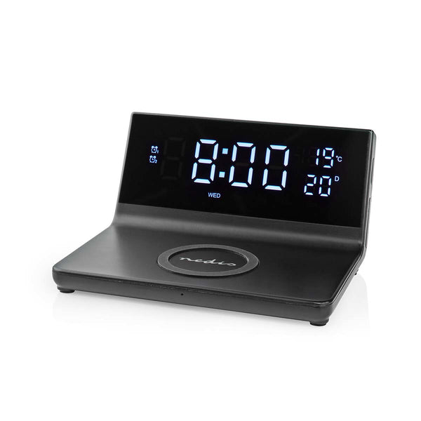 Nedis WCACQ20BK vækkeur Digital alarmur Sort