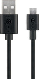 Goobay 72227 USB-kabel USB 2.0 1 m USB A Micro-USB B 0,48 Gbit/sek. Sort