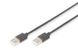 Digitus AK-300101-018-S USB-kabel USB 2.0 1,8 m USB A 0,48 Gbit/sek. Sort