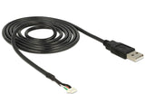 DeLOCK USB 2.0 A M / 5 pin V5 1.5m kabel til kamera 1,5 m Sort
