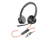 HP Poly Blackwire 8225 Stereo Microsoft Teams Certified USB-C Headset +USB-C/A Adapter