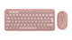 Logitech 920-012205 tastatur Mus inkluderet Universel RF trådløs + Bluetooth QWERTZ Tysk Lyserød