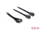 DeLOCK 82156 Serial Attached SCSI (SAS)-kabel 0,5 m 16 Gbit/sek. Sort
