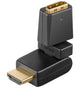 Goobay A 352 G (HDMI F/HDMI M) 360° Sort