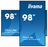 iiyama LH9875UHS-B2AG skilte display Digital fladpaneldisplay 2,48 m (97.5") LED Wi-Fi 500 cd/m² 4K Ultra HD Sort Indbygget processer Android 11 24/7