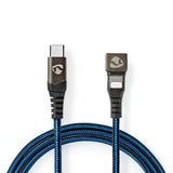 Nedis GCTB39650AL10 Lightning kabel 1 m Sort, Blå