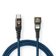 Nedis GCTB39650AL10 Lightning kabel 1 m Sort, Blå