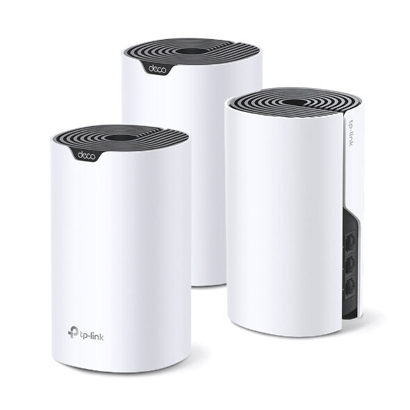 TP-Link Deco S7 (3-pack) Dual-band (2,4 GHz / 5 GHz) Wi-Fi 5 (802.11ac) Hvid, Sort Intern