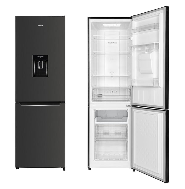 Amica FK299.2FI (E) Fritstående 250 L Sort, Rustfrit stål