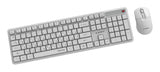 Gembird KBS-WMS-01-W-CYRL tastatur Mus inkluderet Kontor RF trådløst QWERTY US International, Ukrainsk, Russisk Hvid