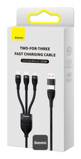 Baseus CASS030101 USB-kabel 1,2 m USB A/USB C USB C/Micro-USB B/Lightning Sort